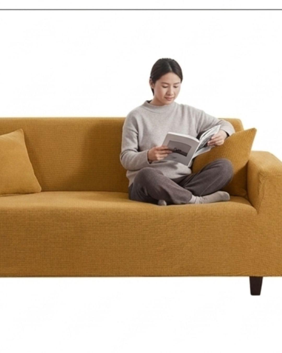 Funda Cubre Sillón 2 Cuerpos - Diseño Texturizado Cuadrillé RS.-2