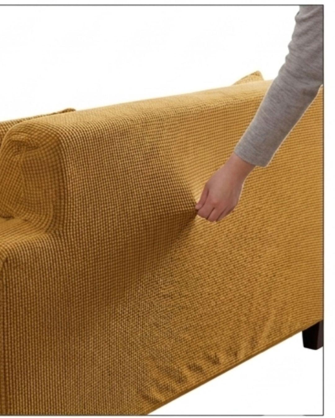Funda Cubre Sillón 2 Cuerpos - Diseño Texturizado Cuadrillé RS.-3