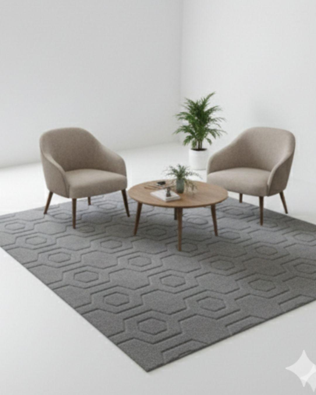 Alfombra Decorativa Jacquard de Diseño Moderno para Living 200x240-WyM -4