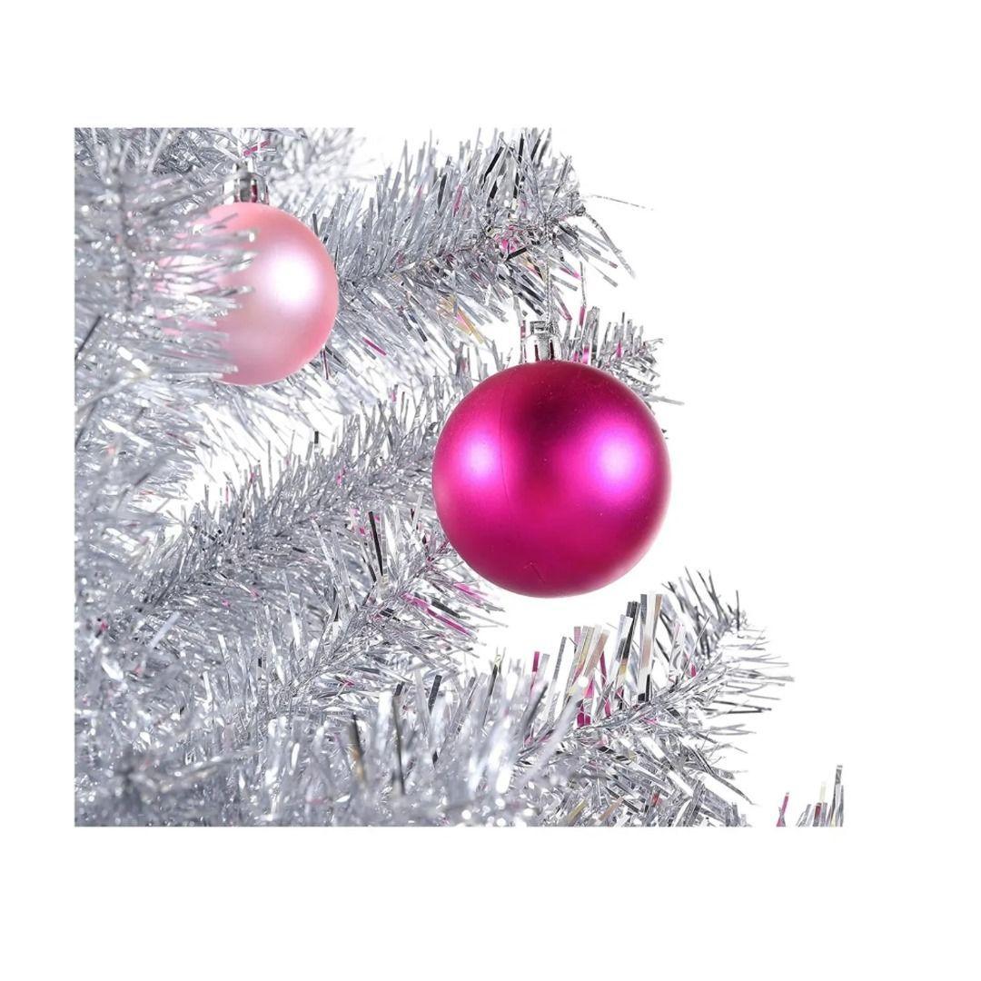 ARBOL DE NAVIDAD PLATEADO DE 210 CM CON 1000 RAMAS WYM-3