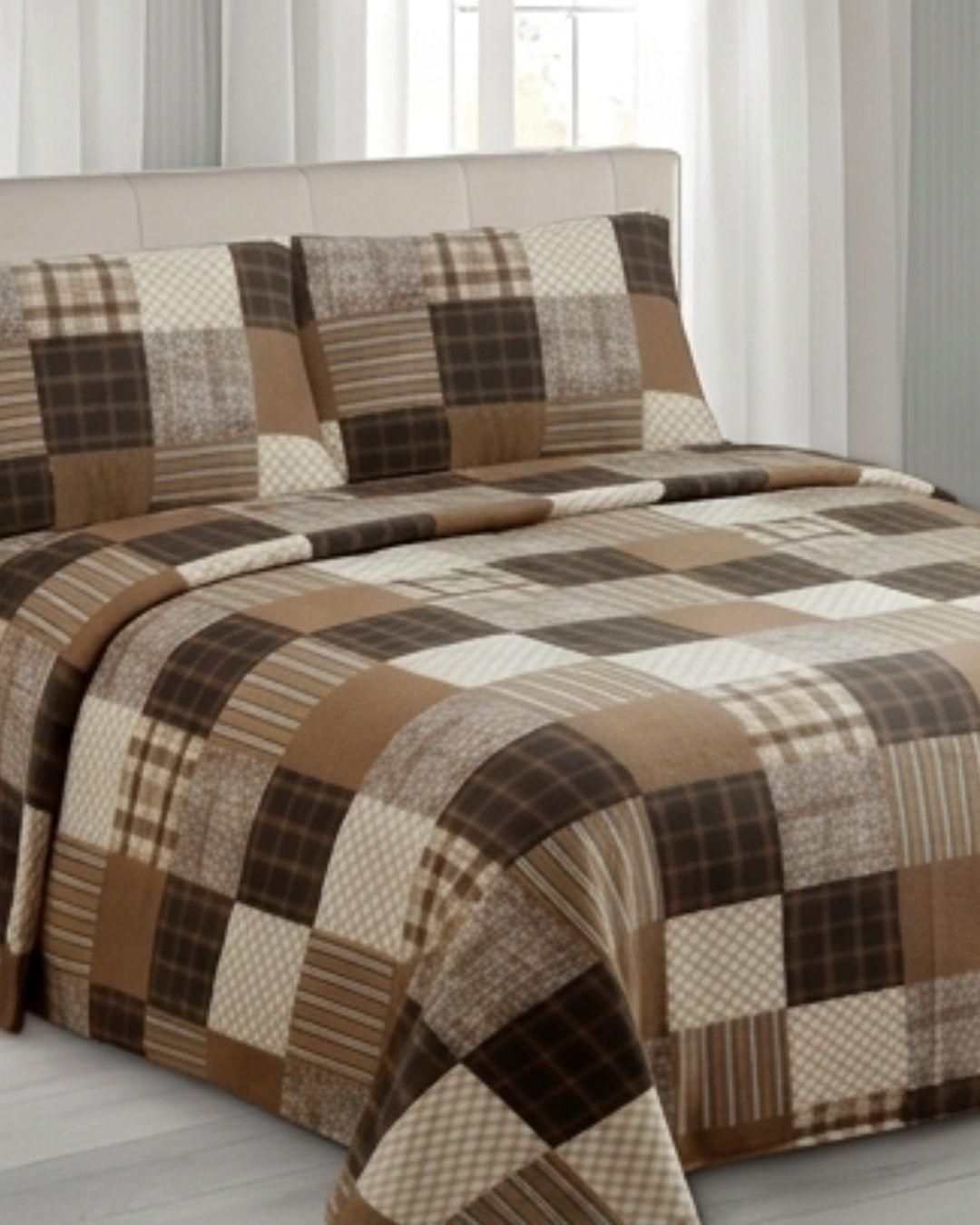 Sábanas de Polar Premium Con Diseño 2P - Suavidad Térmica y Confort Superior FYA-3