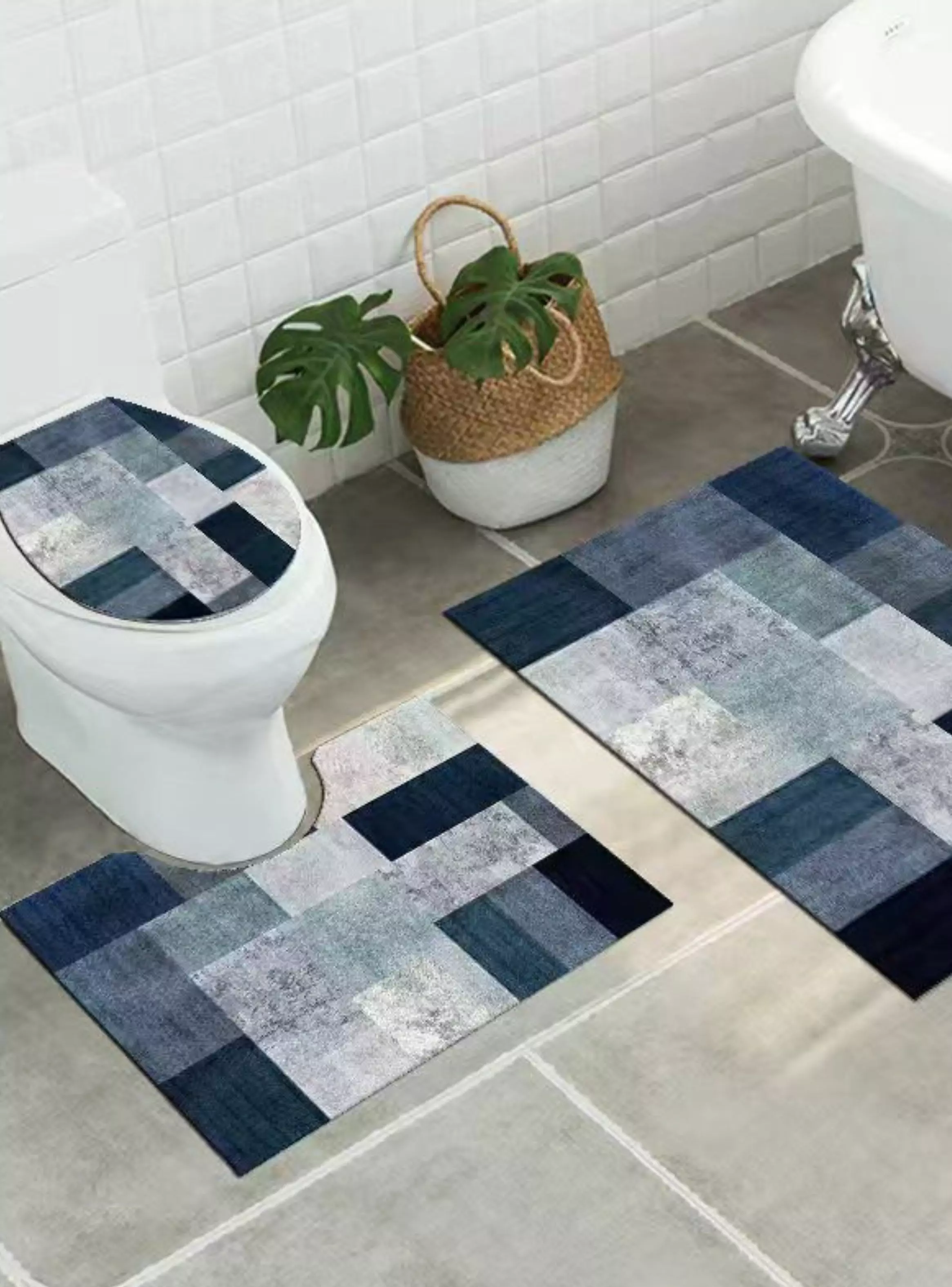 Set de Baño Premium 3D (3 Piezas) – Elegancia y Confort CSM-0