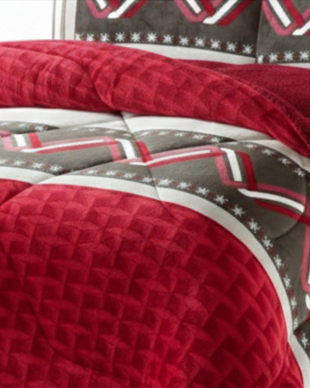 Cobertor Plush Con Chiporro 2 Plazas Extra Suave-Rojo TF-3