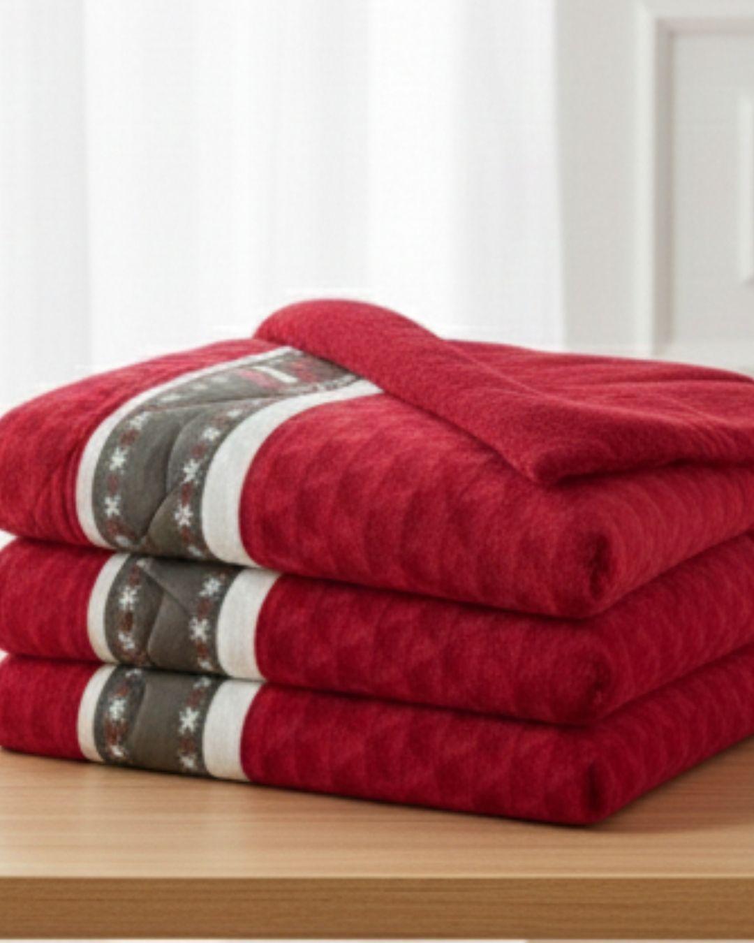 Cobertor Plush Con Chiporro 2 Plazas Extra Suave-Rojo TF-4