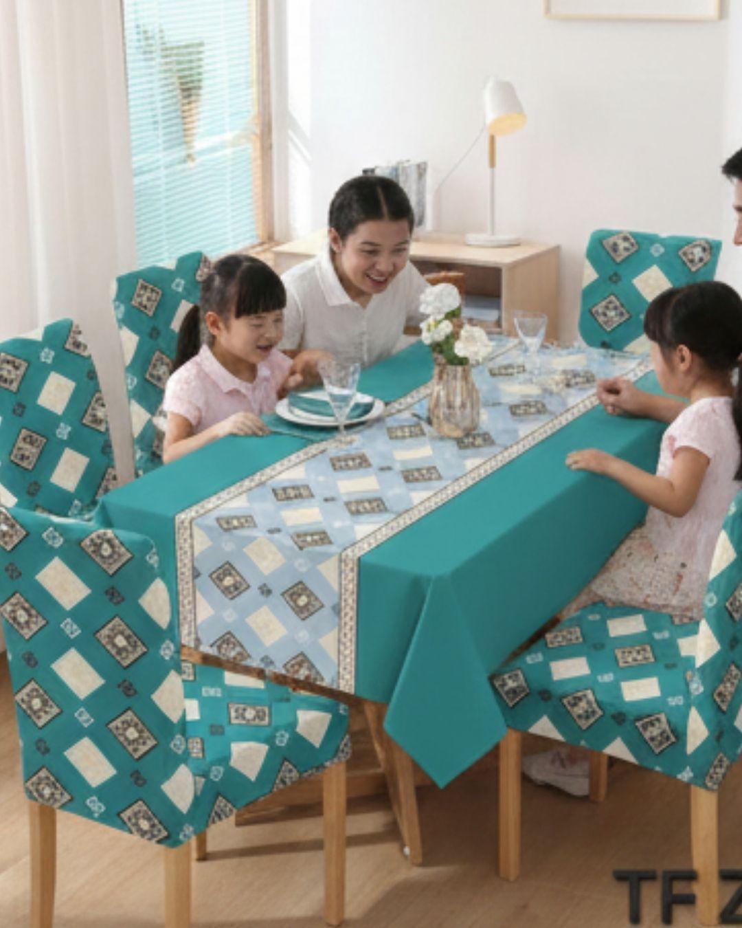 Set Premium Mantel grueso anti manchas 140*220cm mantel + 6 fundas TF-3