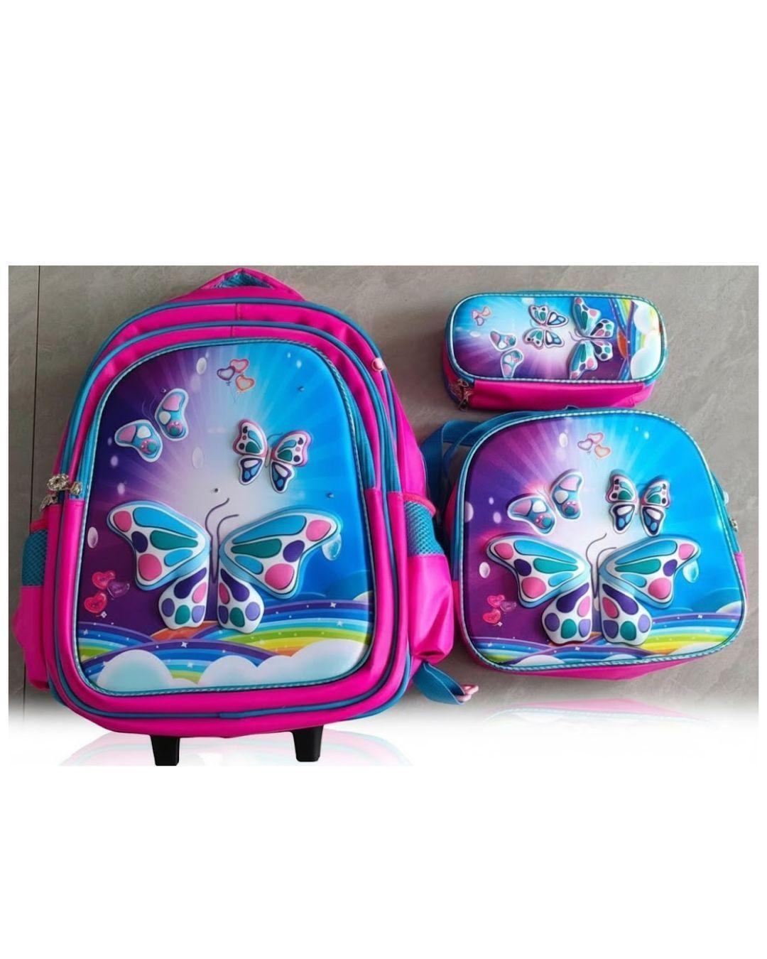 Mochila Escolar Premium 3 Piezas con Relieve 3D-WyM.-2