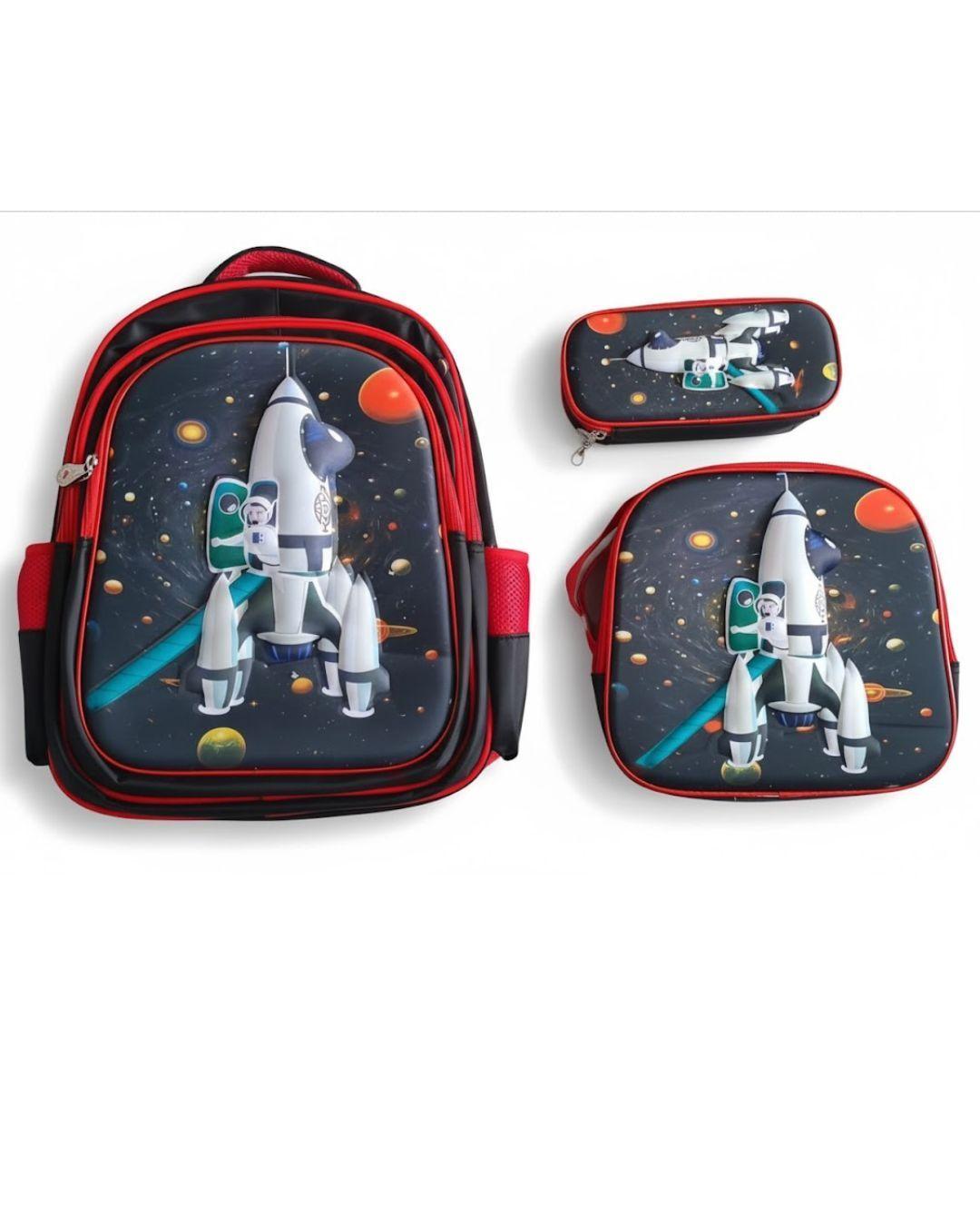 Mochila Escolar Premium 3 Piezas con Relieve 3D-WyM.-0