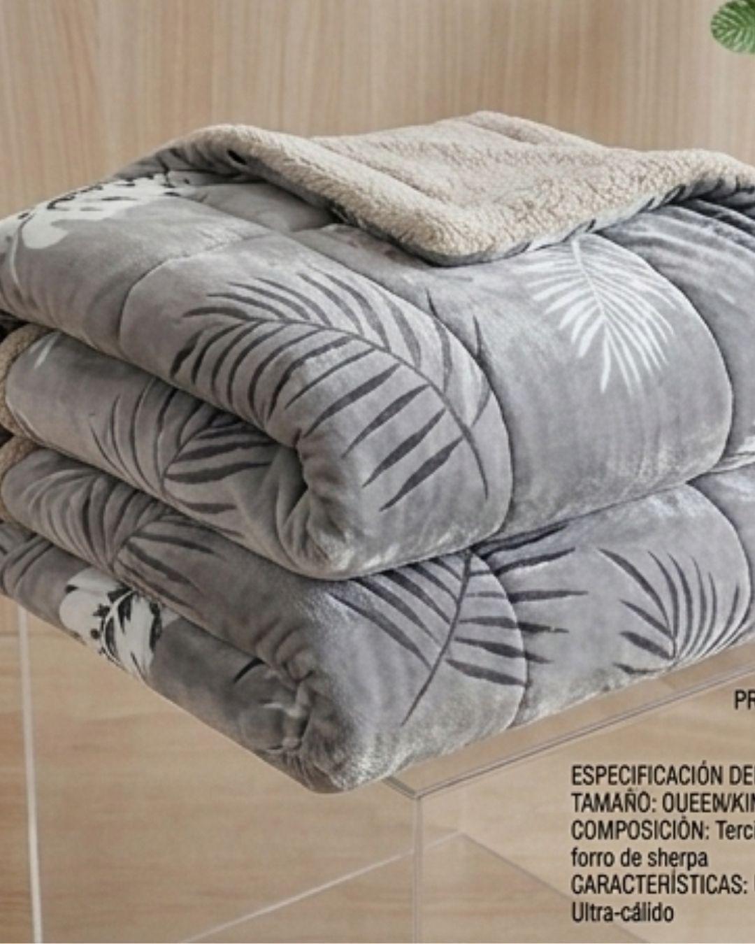 Cobertores de inverno  Plush con Diseño y chiporro KING-GSOL-4