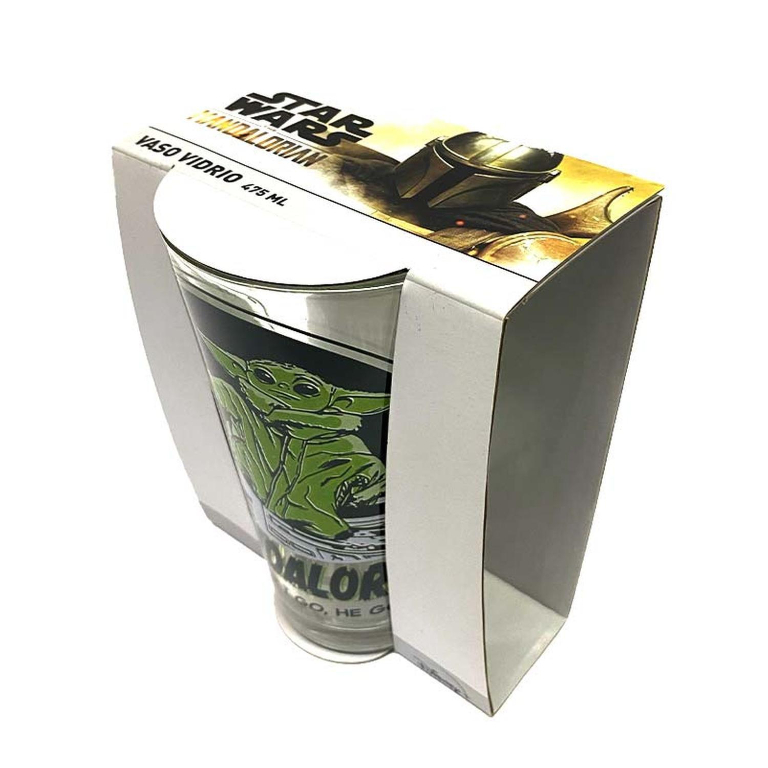 Vaso De Vidrio Star Wars Serie Beby Yoda The Mandalorian-1