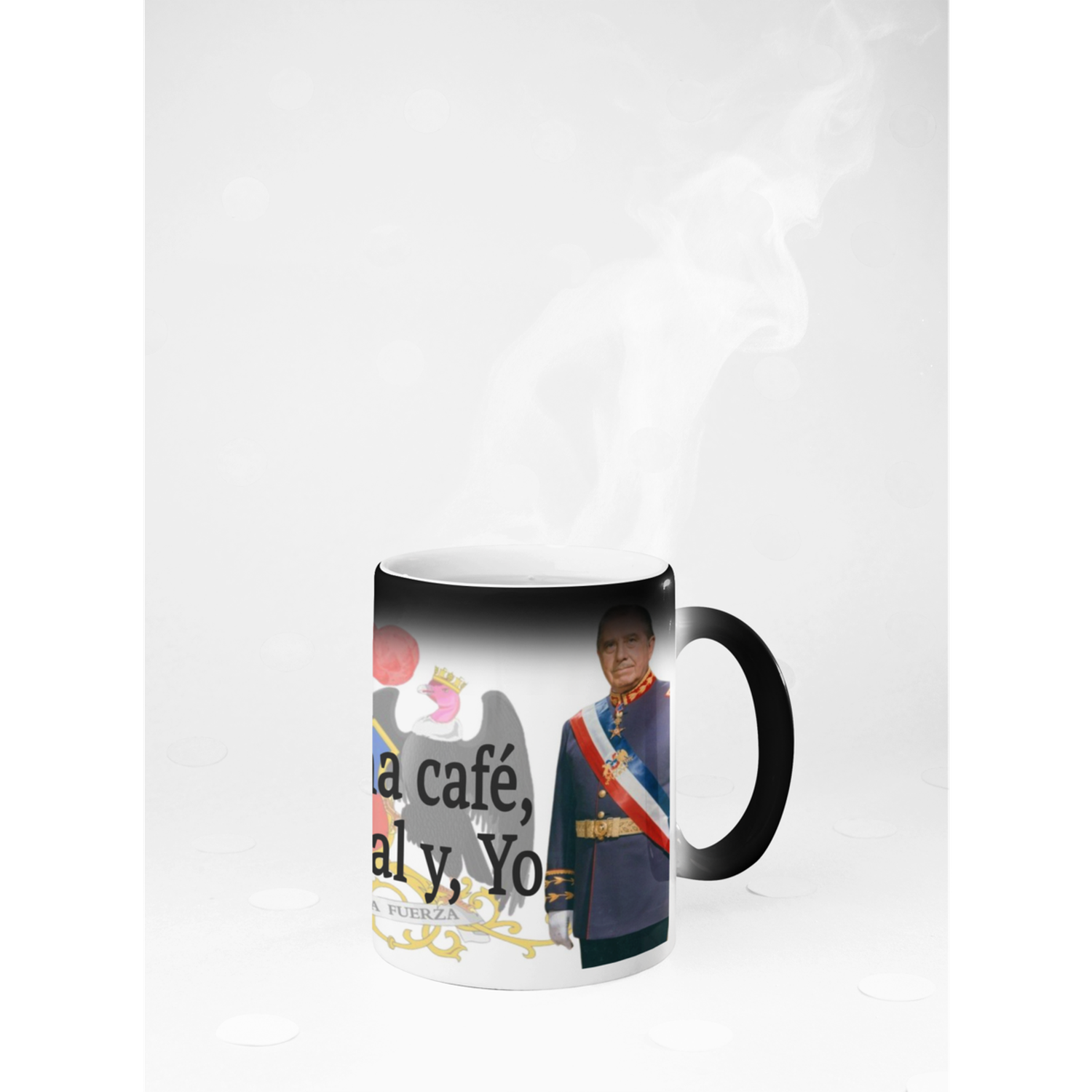 Taza Tazón Magica Personalizado General Pinochet De Chile-1