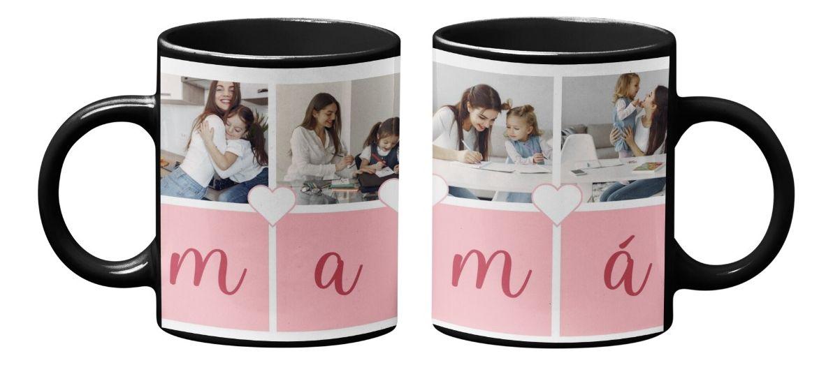 Taza Mágica Personalizada Fotos Mamá, Feliz día Corazón-2
