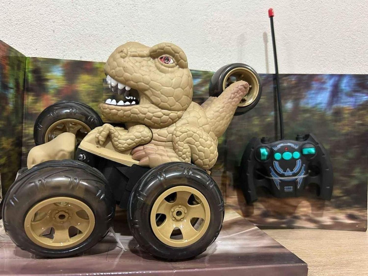 Auto Remoto Dinosaurio Con Sonido Y Luces, 360° Niño. Navida-3