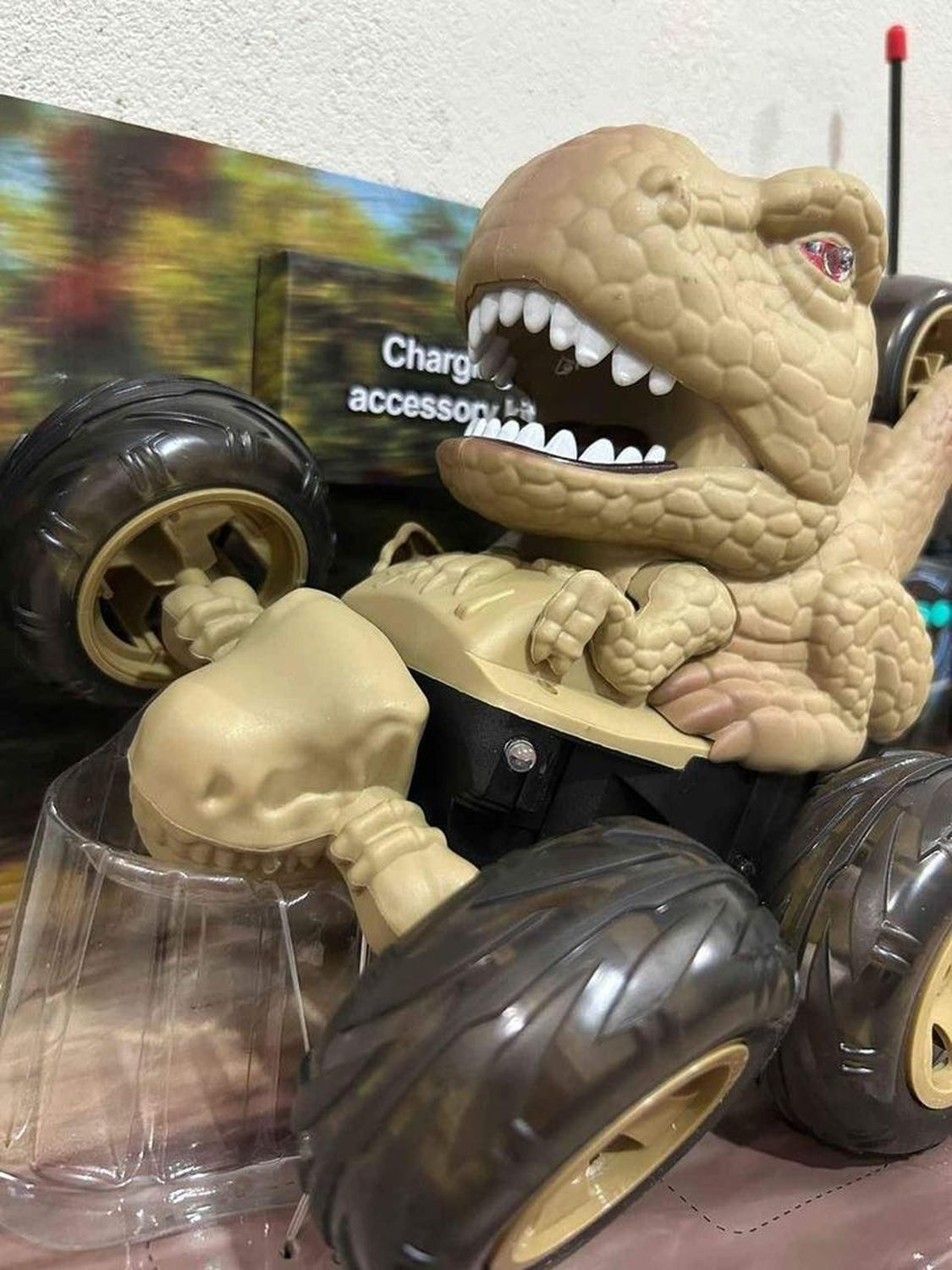 Auto Remoto Dinosaurio Con Sonido Y Luces, 360° Niño. Navida-4