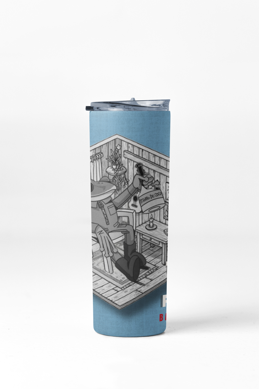 Termo Tumbler Botella termica Bad bunny DTMF Pitorro Coco-3