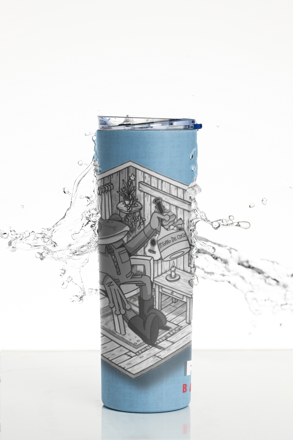 Termo Tumbler Botella termica Bad bunny DTMF Pitorro Coco-4