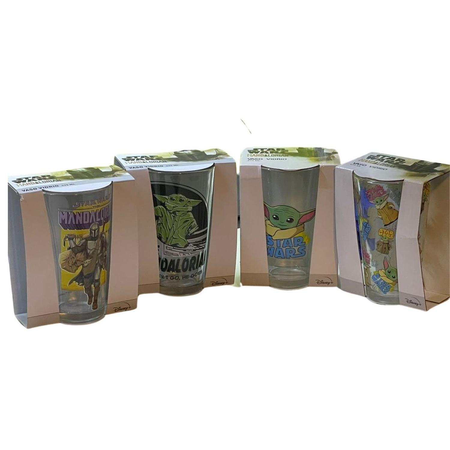 Set Pack 4 Vaso De Vidrio Star Wars Pelicula The Mandalorian-0