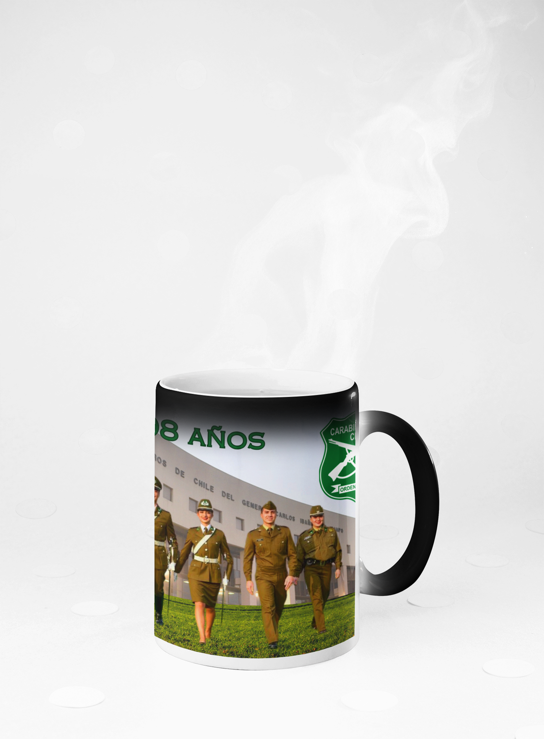 Tazón Taza Mágica Carabineros De Chile Aniversario-2