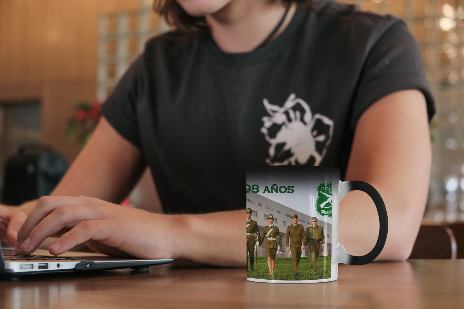 Tazón Taza Mágica Carabineros De Chile Aniversario-3