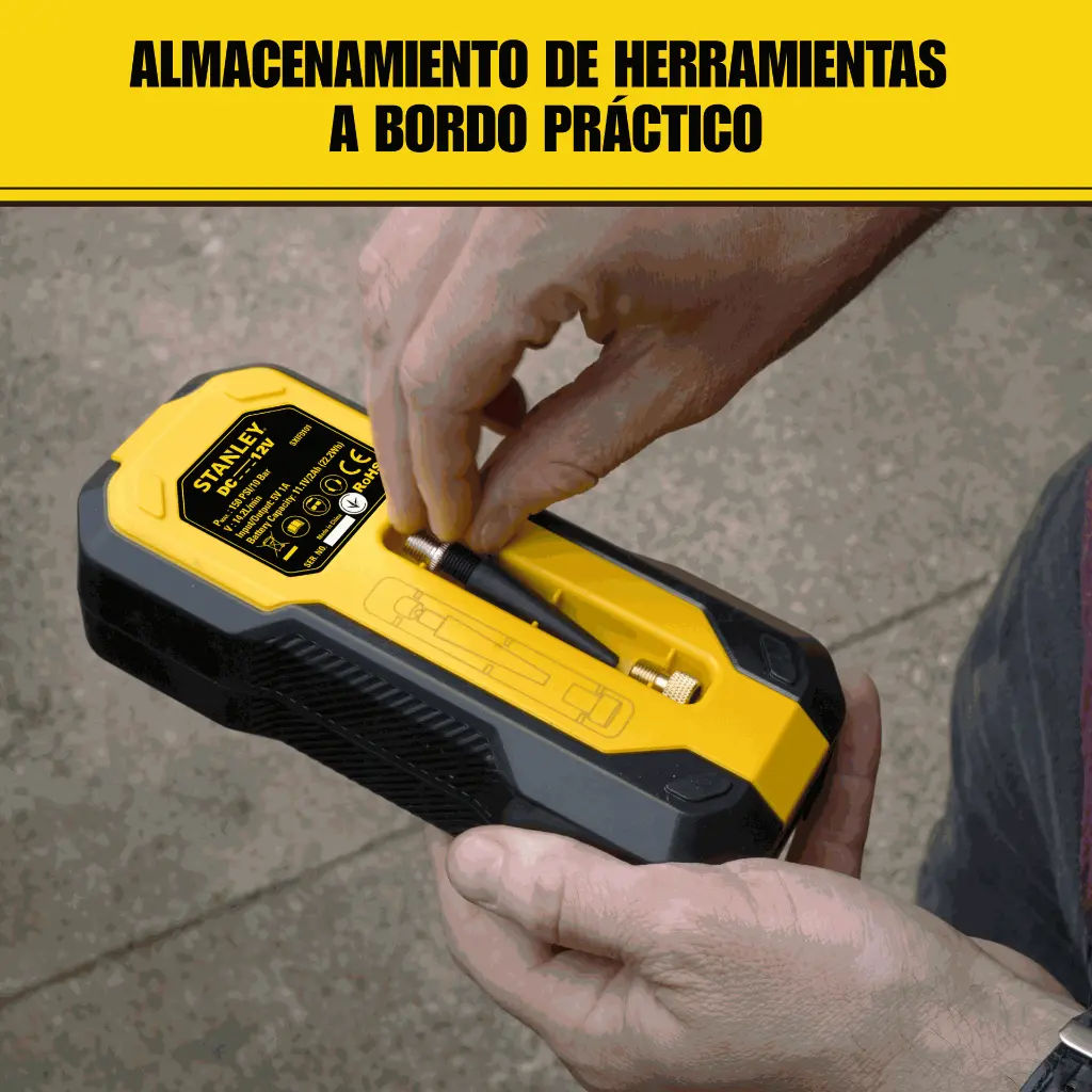 Stanley Mini Compresor Portátil Auto 12v | 150 PSI / 10 BAR - SXIF0101 -4