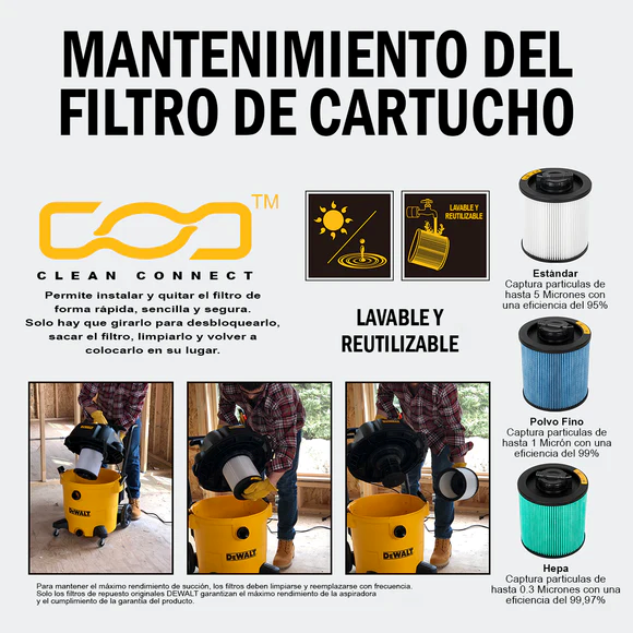 Dewalt Stealthsonic | Aspiradora Silenciosa e Inteligente 19 Litros DXV20S-QT-6