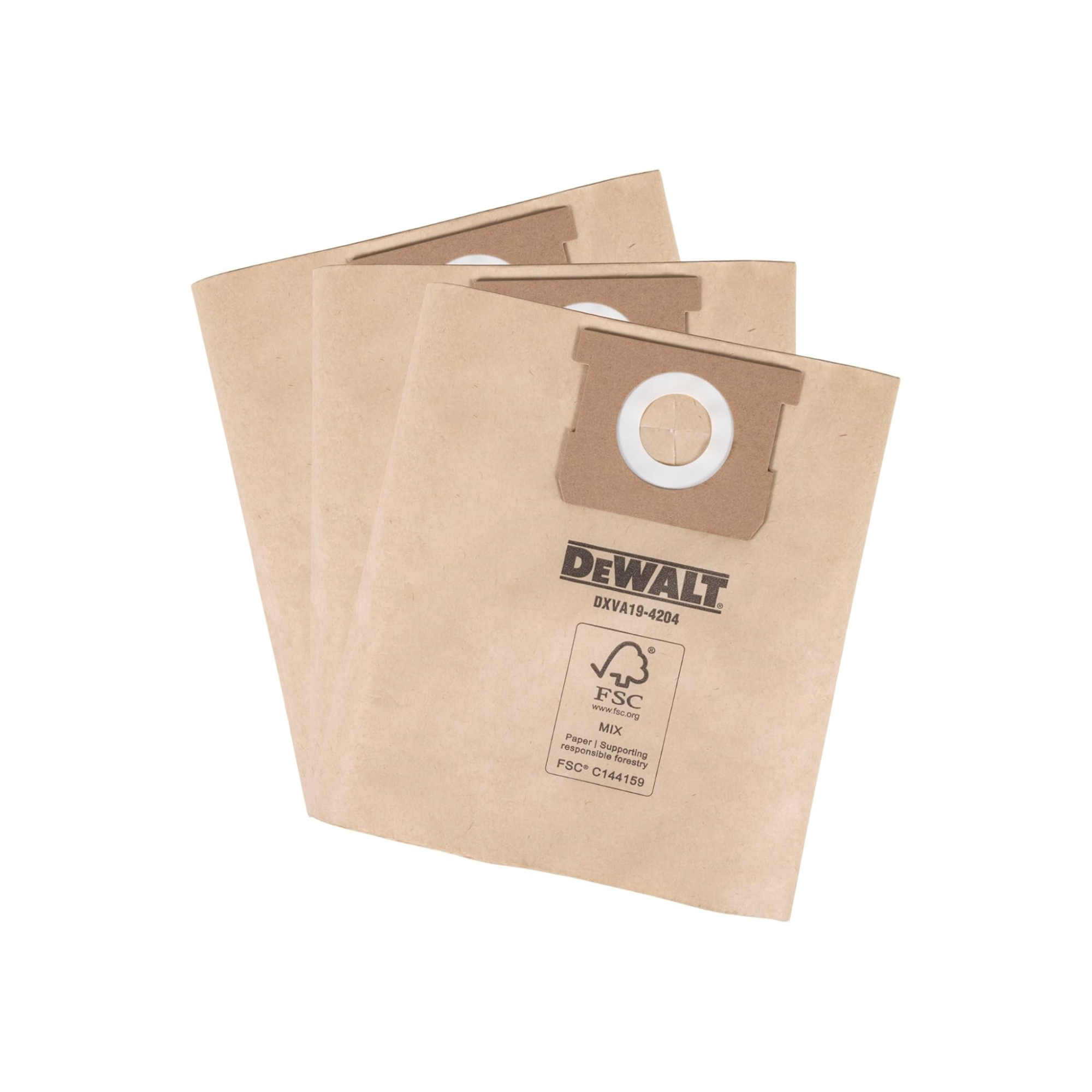 Dewalt | 3 Piezas de Bolsas de Carton para Polvo para Aspiradora de 15 a 30 Litros - DXVA19-4204-0