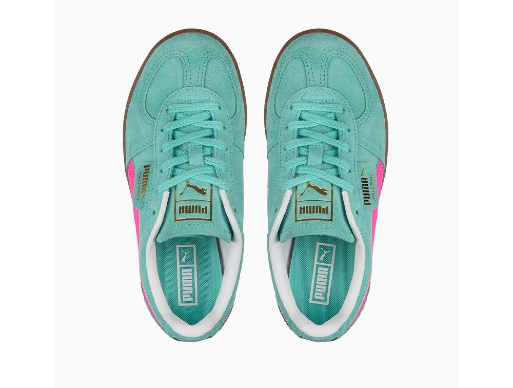 Zapatilla Puma Palermo Elevata Mujer Celeste/Gum-3