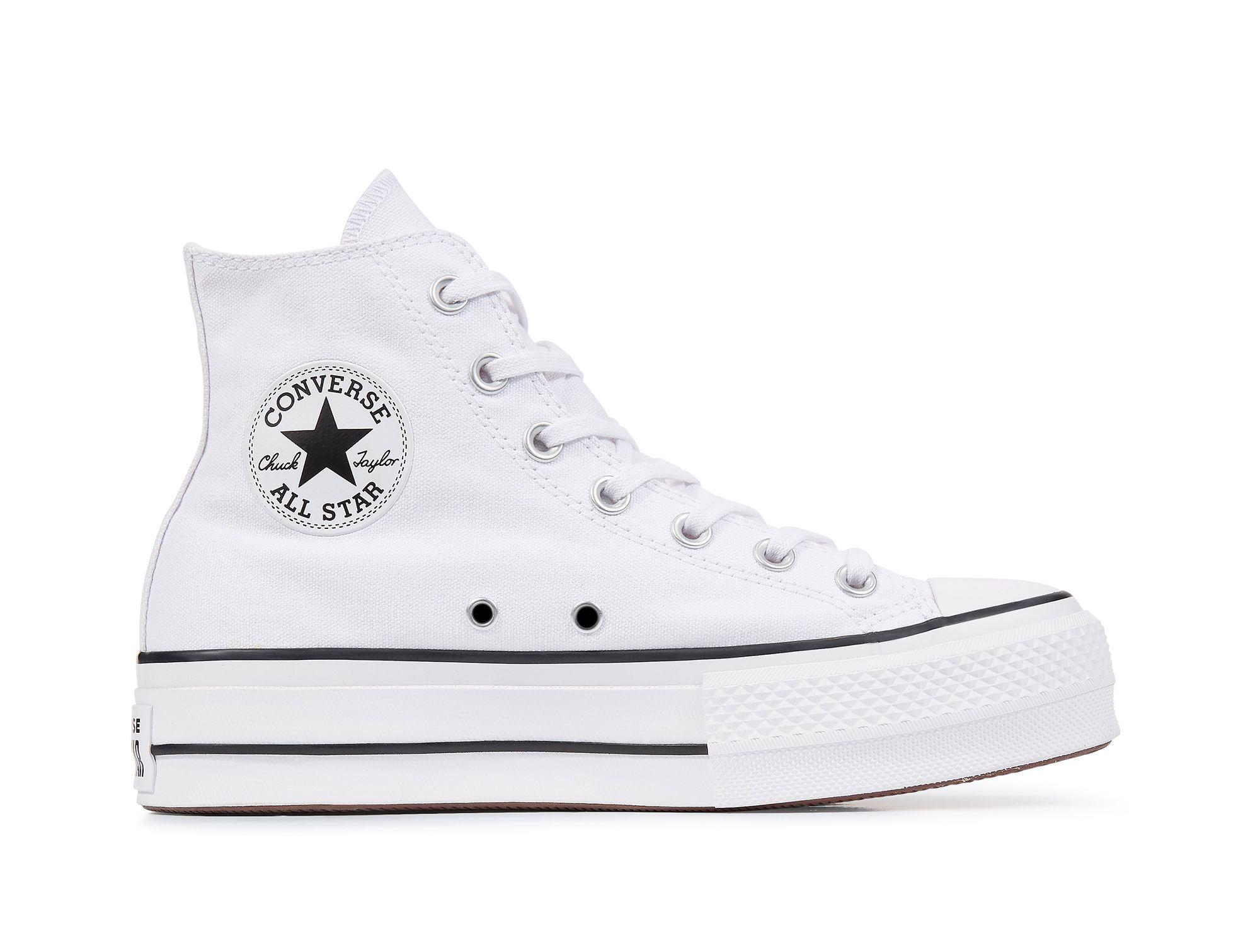 Zapatilla Converse Chuck Taylor Hi Plataforma Mujer Blanco-0
