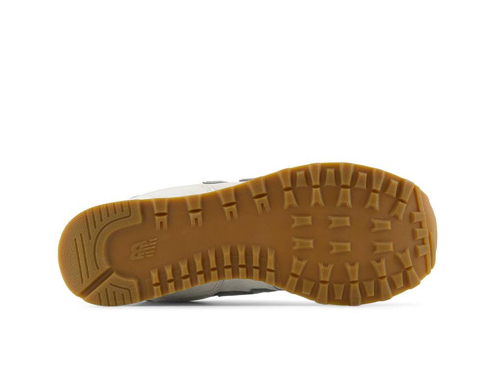 Zapatilla New Balance 574 Hombre Beige - Blanco - Suela Gum-4
