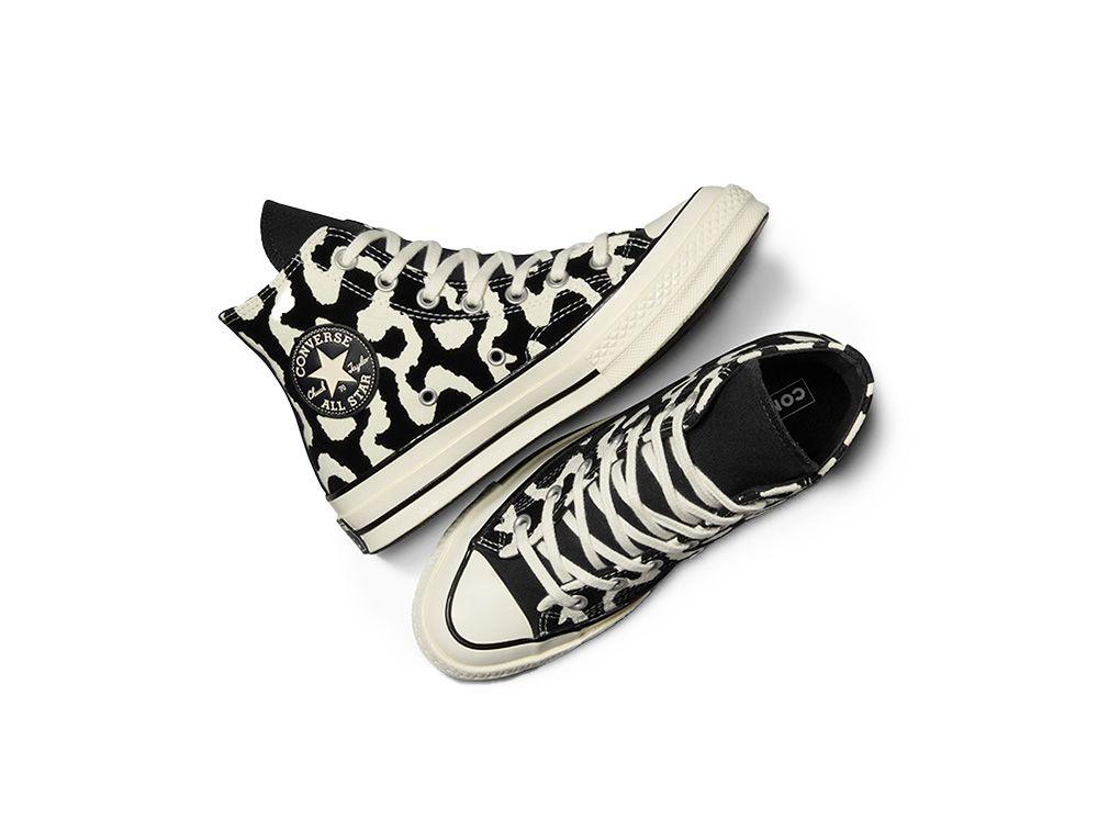 Zapatilla Converse Chuck 70 Hi Print Mujer Negro - Blanco-2