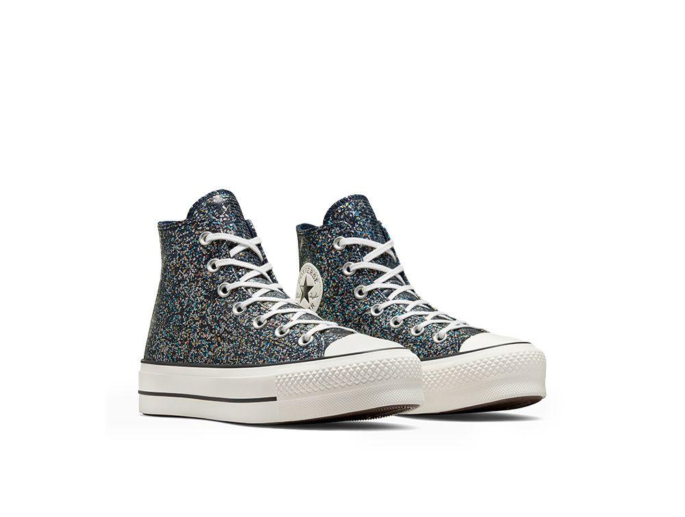 Zapatilla Converse Chuck Taylor Lift Hi Glitter Mujer Negro-4