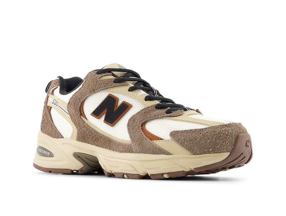 Zapatilla New Balance 530 Unisex Blanco-Café-1