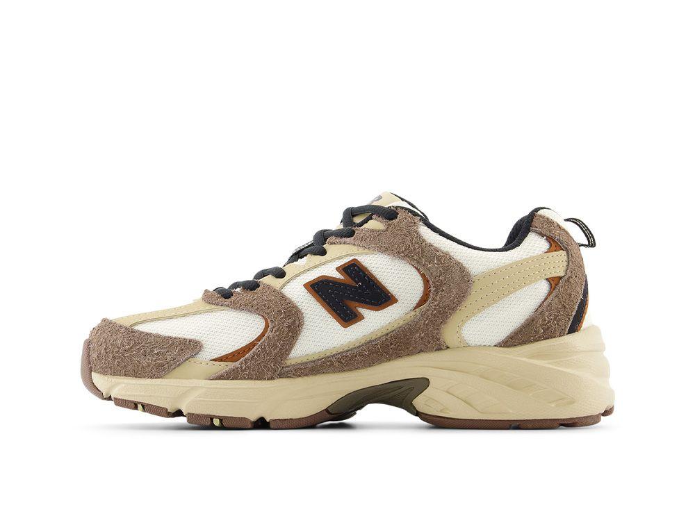 Zapatilla New Balance 530 Unisex Blanco-Café-2