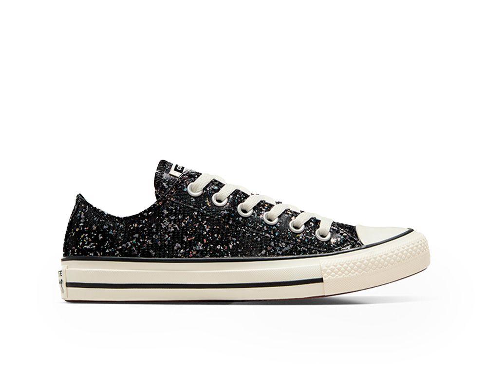 Zapatilla Converse Chuck Taylor Mujer Glitter Shinefetti Negro-0