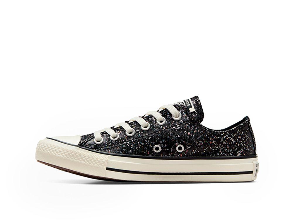 Zapatilla Converse Chuck Taylor Mujer Glitter Shinefetti Negro-1