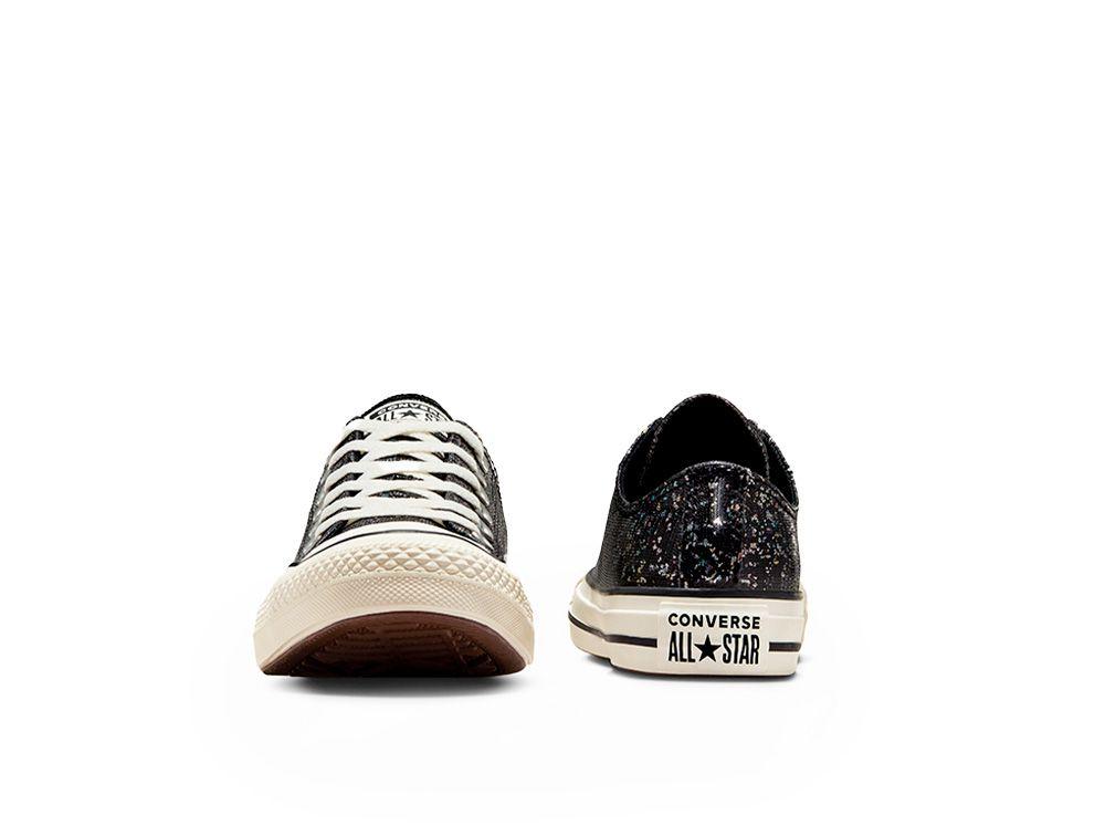 Zapatilla Converse Chuck Taylor Mujer Glitter Shinefetti Negro-5