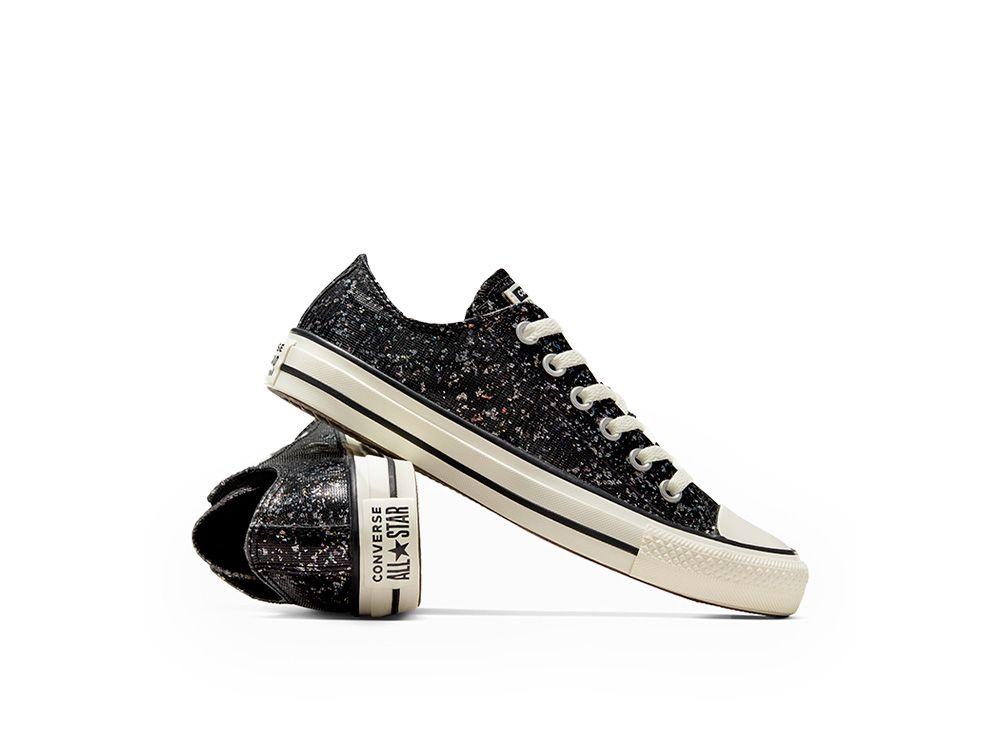 Zapatilla Converse Chuck Taylor Mujer Glitter Shinefetti Negro-6