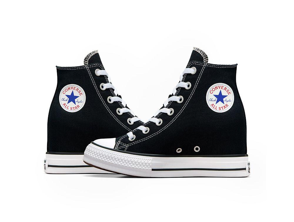Zapatilla Converse Chuck T Wedge Mujer Negro-6
