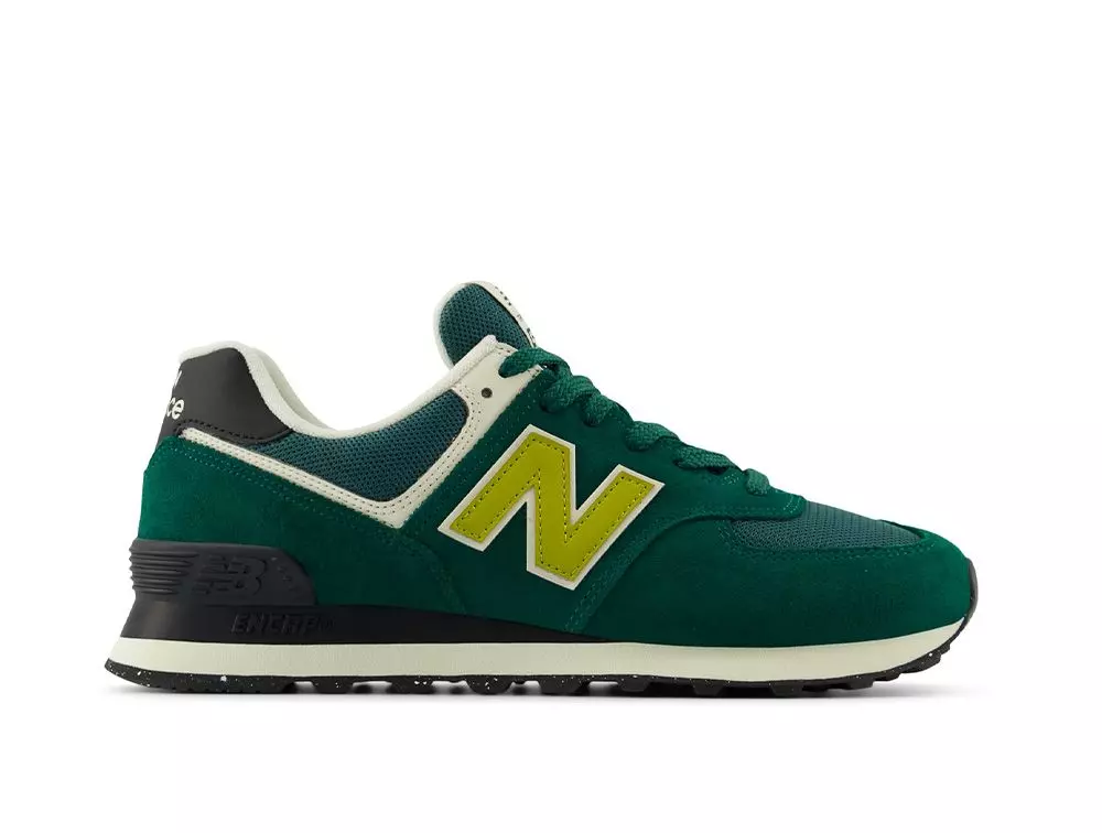 Zapatilla New Balance 574 Hombre Verde - Amarillo - Negro-0