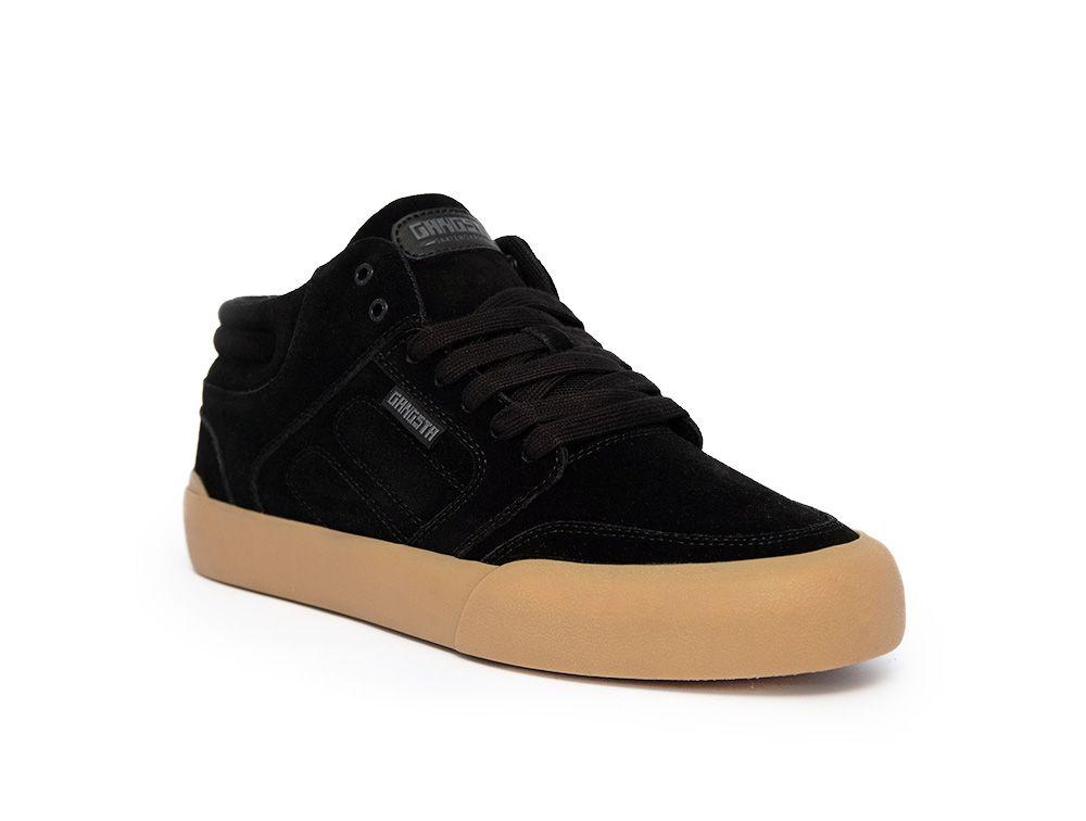 Zapatilla Gangsta Wallride Mid Hombre Negro-1