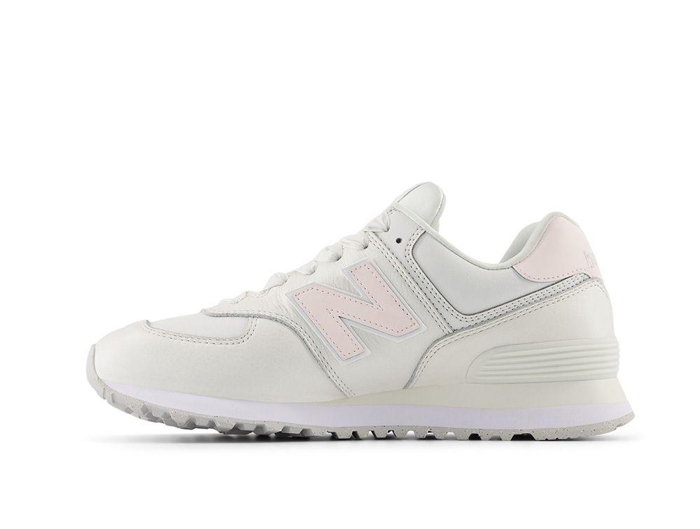 Zapatilla New Balance 574 Mujer Blanco - Rosado-1