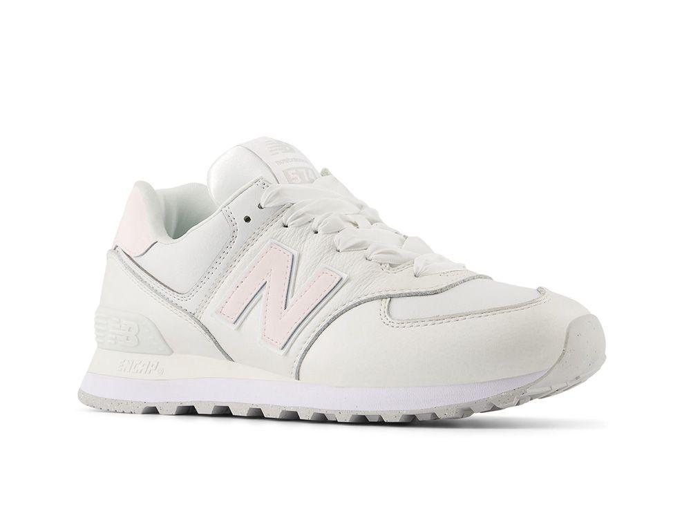 Zapatilla New Balance 574 Mujer Blanco - Rosado-3