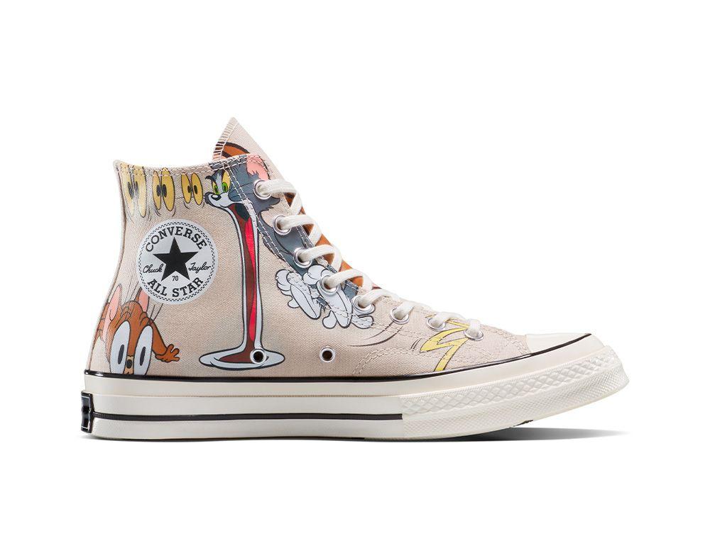 Zapatilla Unisex Converse Chuck 70 Hi Tom Y Jerry Beige-0