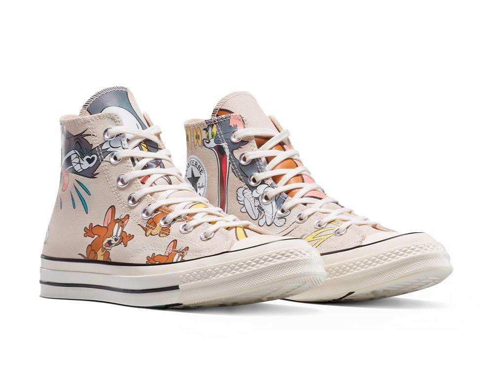 Zapatilla Unisex Converse Chuck 70 Hi Tom Y Jerry Beige-4