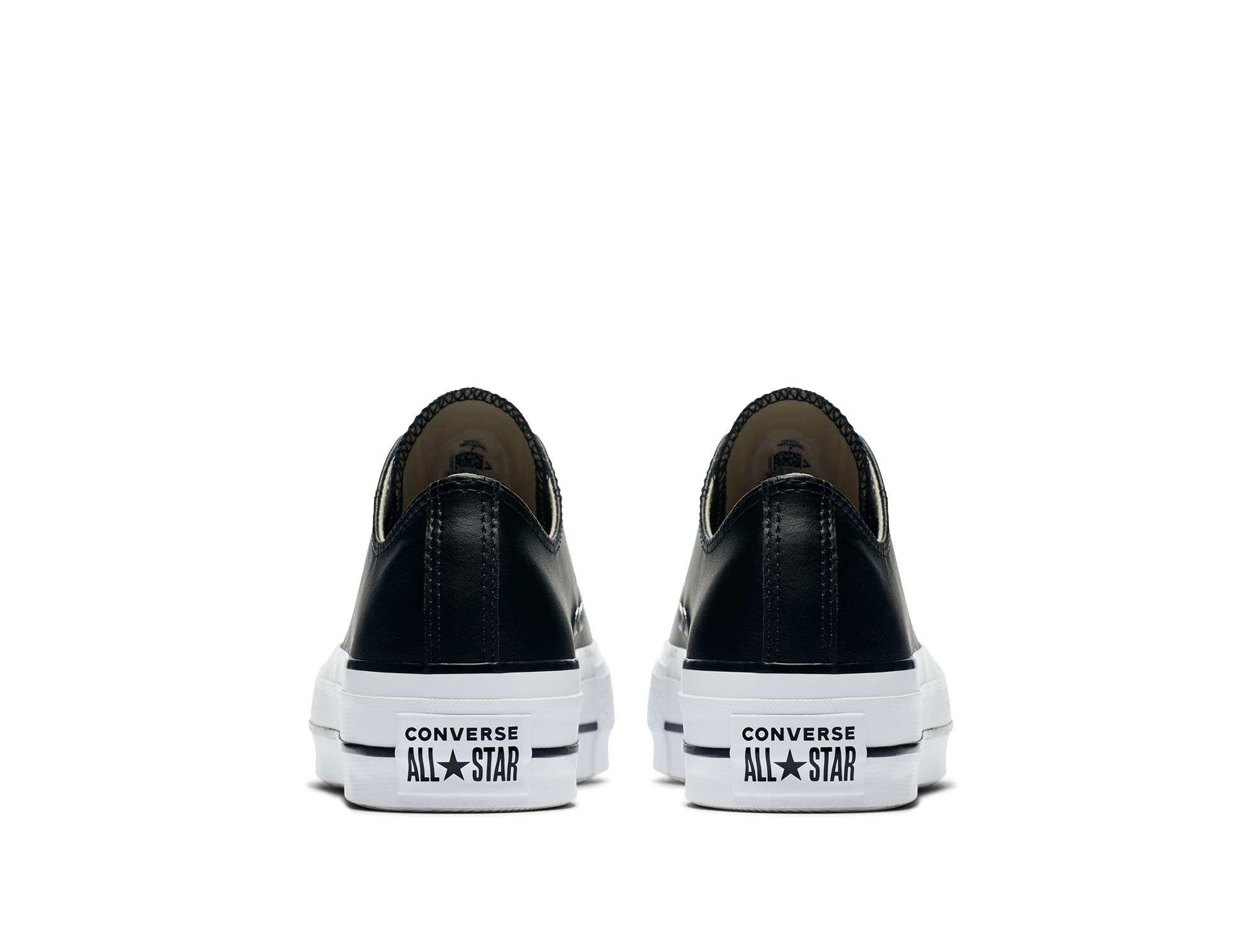 Zapatilla Converse Chuck Taylor Plataforma Cuero Mujer Negro-6