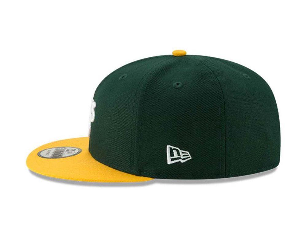 Jockey New Era Mlb 950 Oakland Athletics Unisex Verde-Amarillo-2