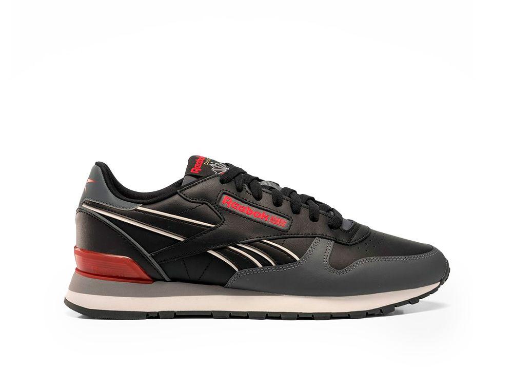 Zapatilla Reebok Classic Leather Negro - Rojo -Gris-0