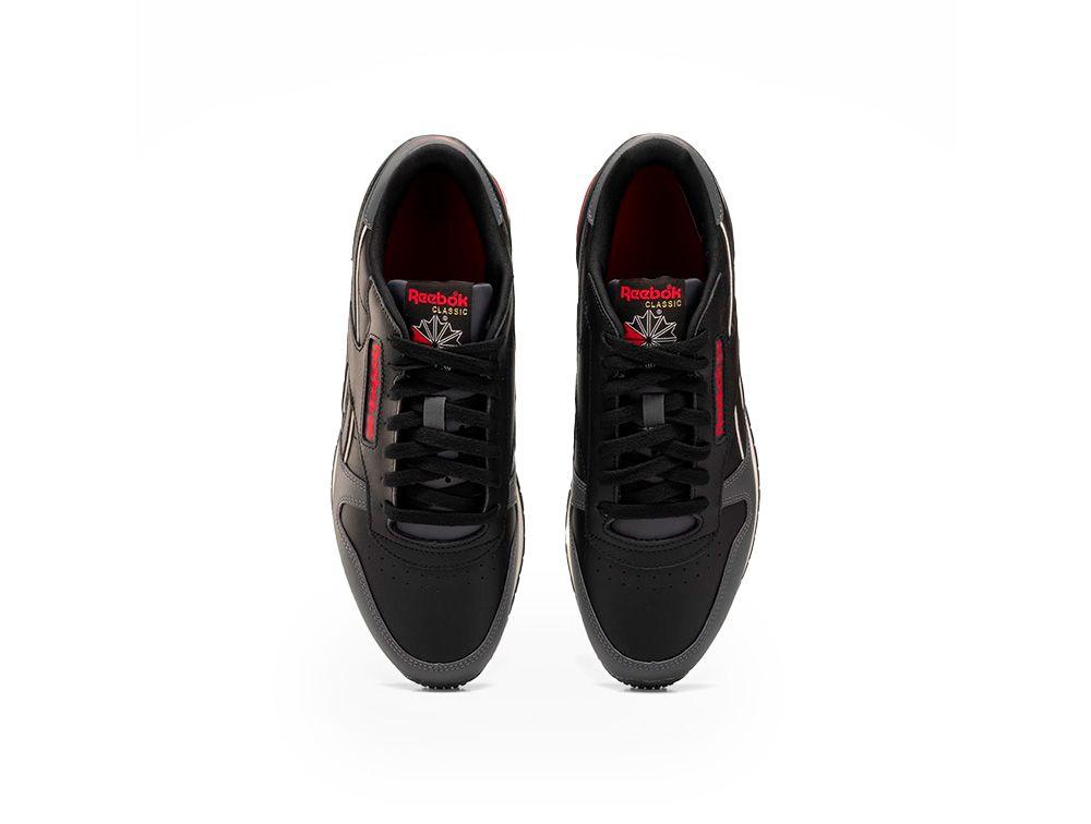 Zapatilla Reebok Classic Leather Negro - Rojo -Gris-1