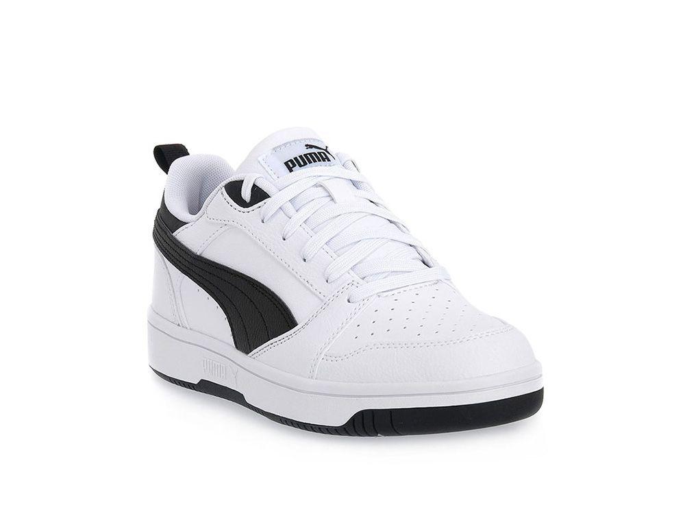 Zapatilla Puma Rebound V6 Cadete Blanco - Negro-1