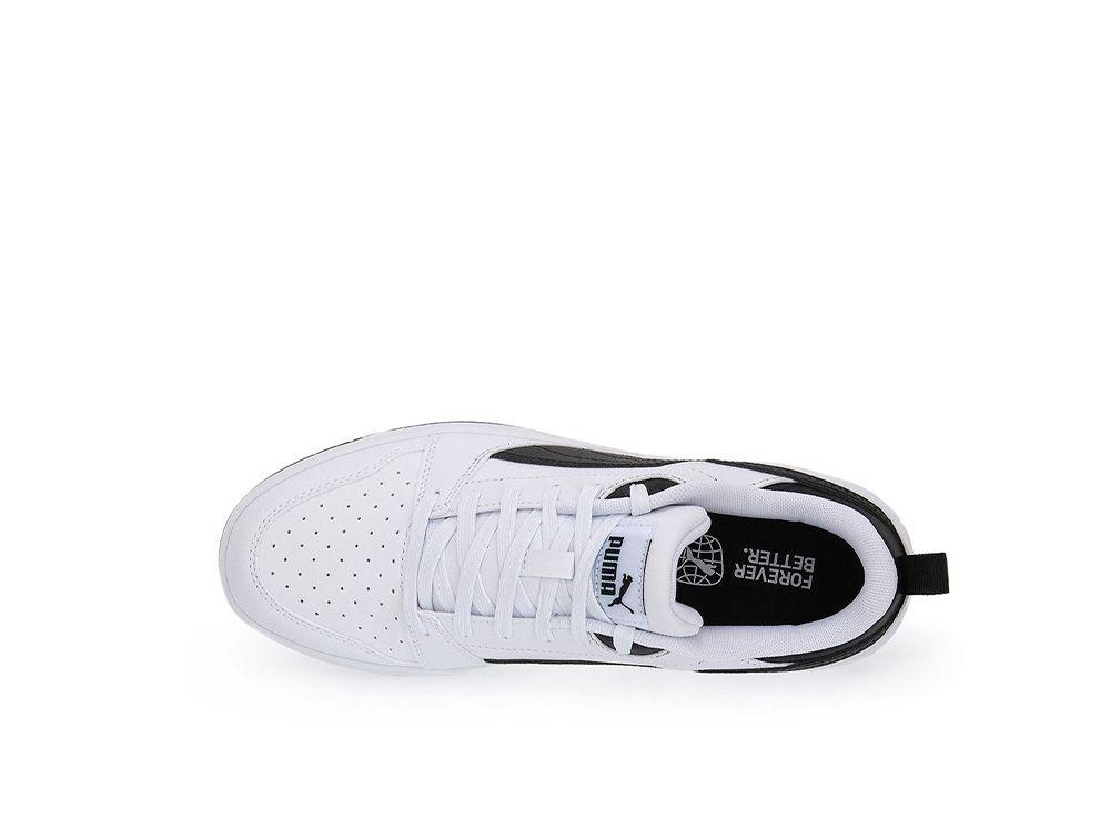 Zapatilla Puma Rebound V6 Cadete Blanco - Negro-3