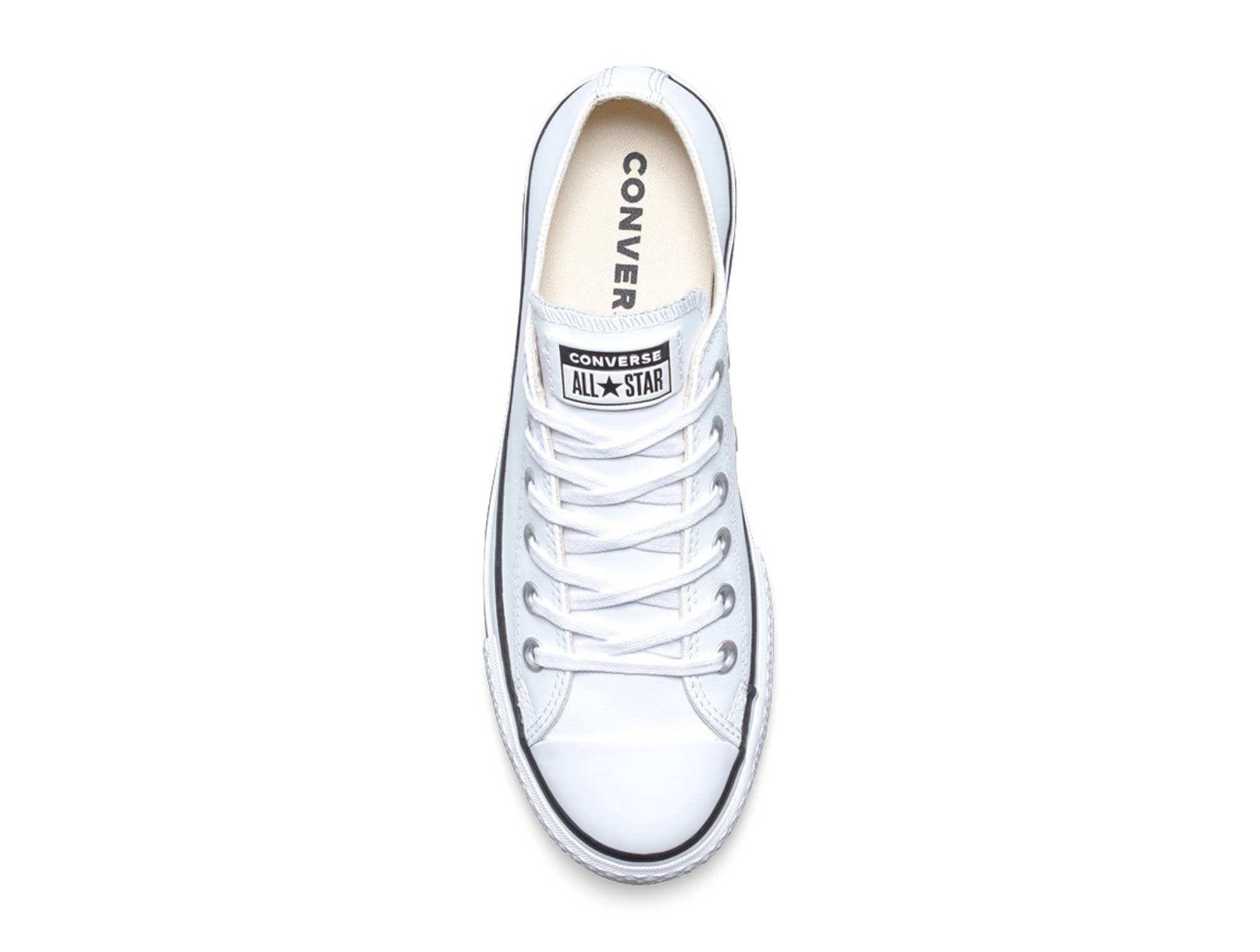 Zapatilla Converse Chuck T. Plataforma Cuero Mujer Blanco-6